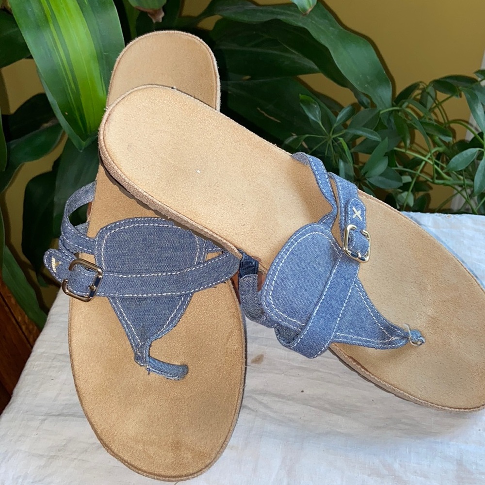 Dr Scholl’s Chambray Fabic Fast Break Comfort Thong Sandals